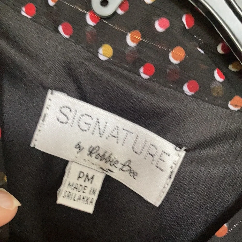 Signature multi colored polka dot w metallic accents size MP - Picture 6 of 17
